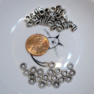 DESTASH:  Silver-Plated Beads